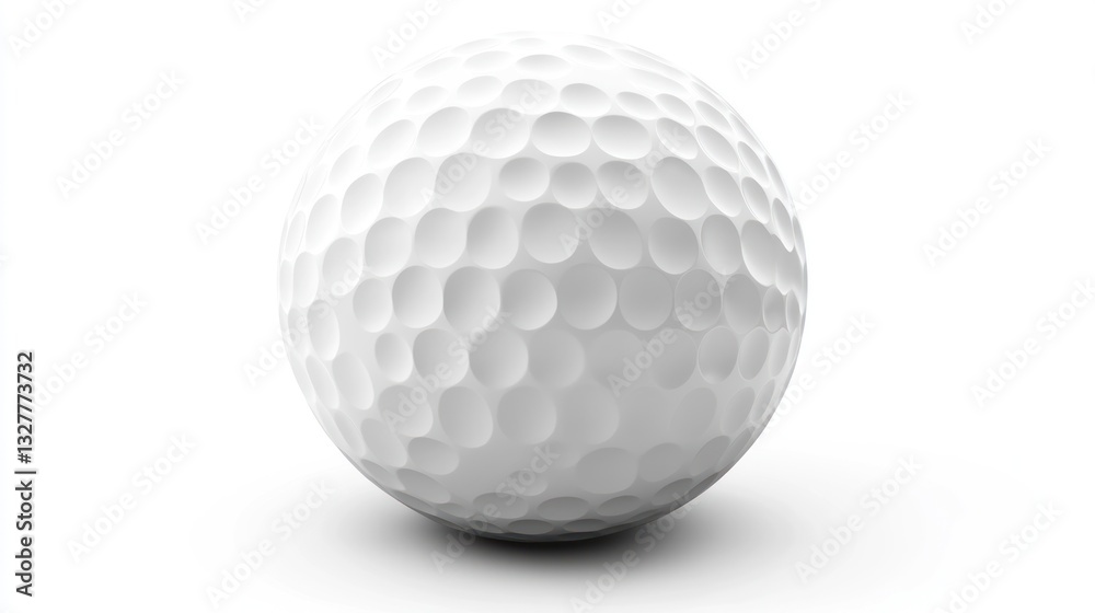 HighQuality Golf Ball with Dimples on a White Background Ideal for Sports and Recreation Grap HighQuality Golf Ball with Dimples on a White Background Ideal for Sports and Recreation Grap