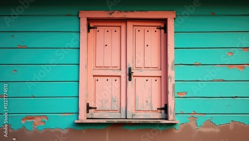 pink and blue house on display