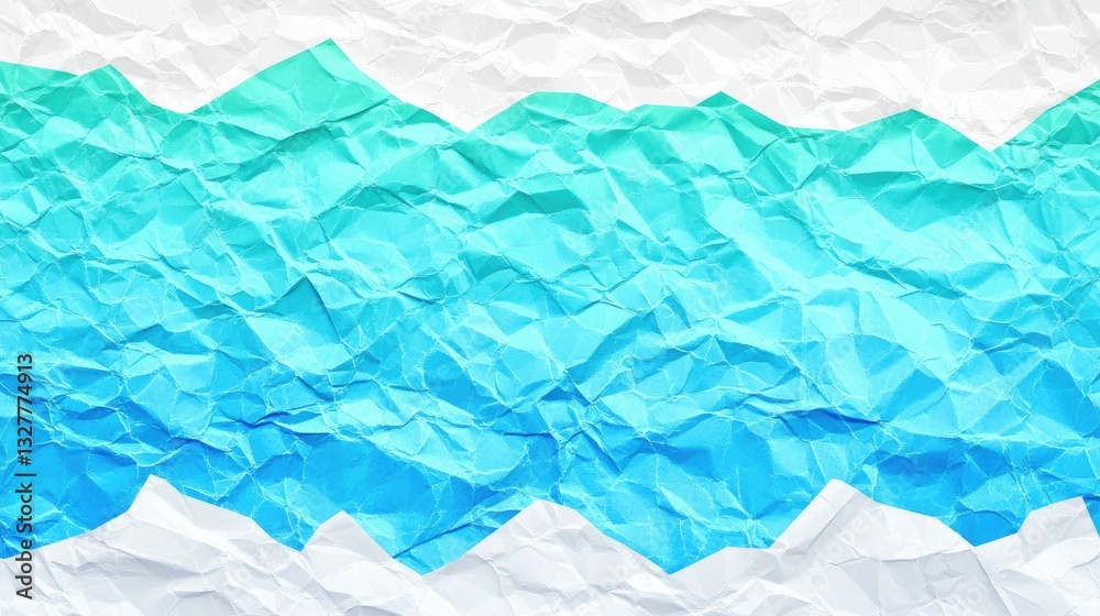 Obraz premium Crumpled paper mountainscape