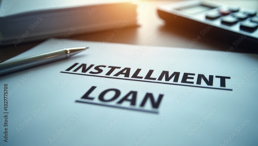 Fototapeta premium Installment Loan is presented using text.