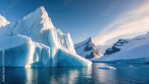 Wallpaper Mural Icebergs in Fjord Ecosystem Torontodigital.ca