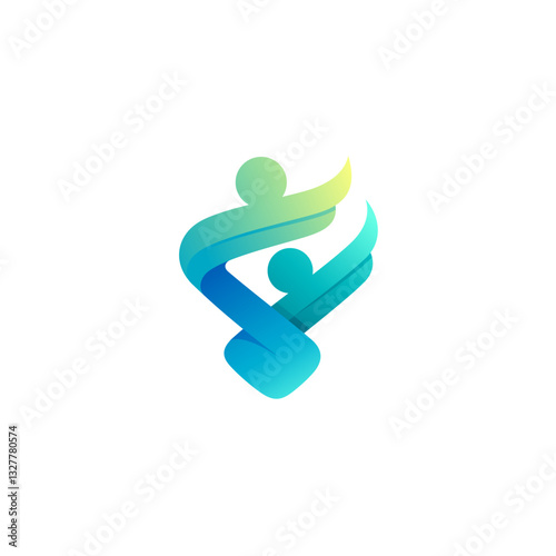 Couple logo, people care logo with social design template