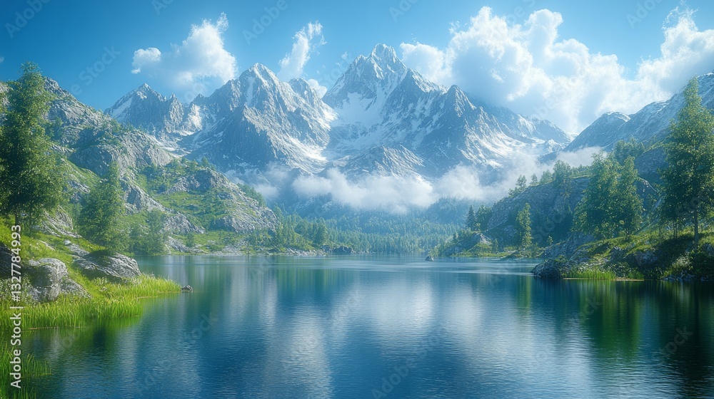 Mountains display their rugged beauty and majesty through their striking peaks, serene alpine lakes, and the sense of isolation and awe they arouse. Mountains display their rugged beauty and majesty through their striking peaks, serene alpine lakes, and the sense of isolation and awe they arouse.