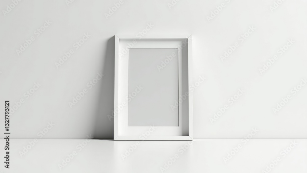 Fototapeta premium Photo portrait frame placed in background