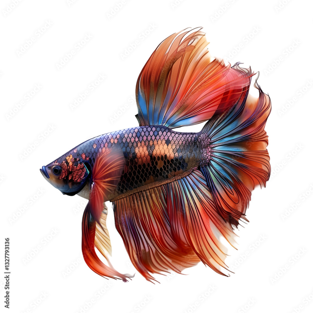 Fototapeta premium Vibrant Betta Fish for Aquatic Elegance.