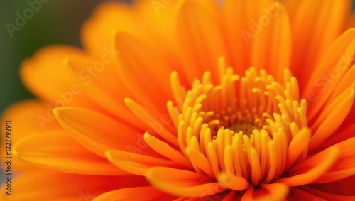 Close-up macro banner of an orange calendula flower.