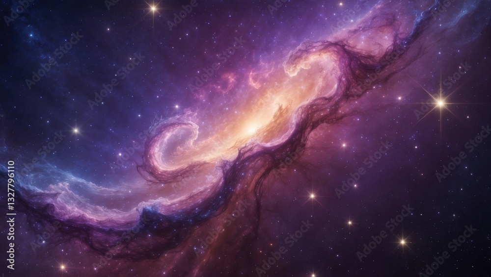 Fototapeta premium Stunning Galaxy - Components of this Image Provided by