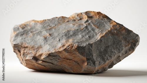 Unusual gneiss schist stones for decoration isolated on a white background.