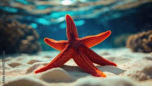 Panamic cushion star, Cortez starfish or knobby star (Pentaceraster cumingi) photo