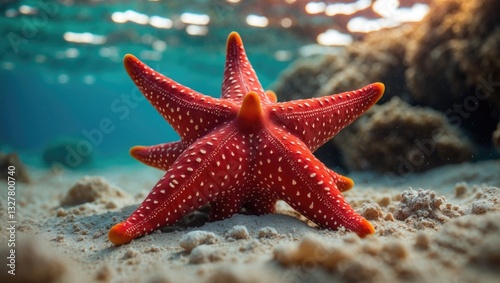 Panamic cushion star, Cortez starfish, or knobby star (Pentaceraster cumingi) photo