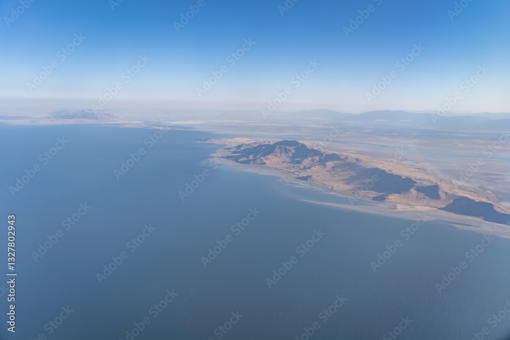 Basin and Range Province. Aerial photography from a plane flying from San Jose, California to Salt Lake City, Utah. Basin and Range Province. Stansbury Island
Basin and Range Province. Aerial photography from a plane flying from San Jose, California to Salt Lake City, Utah. Basin and Range Province. Stansbury Island