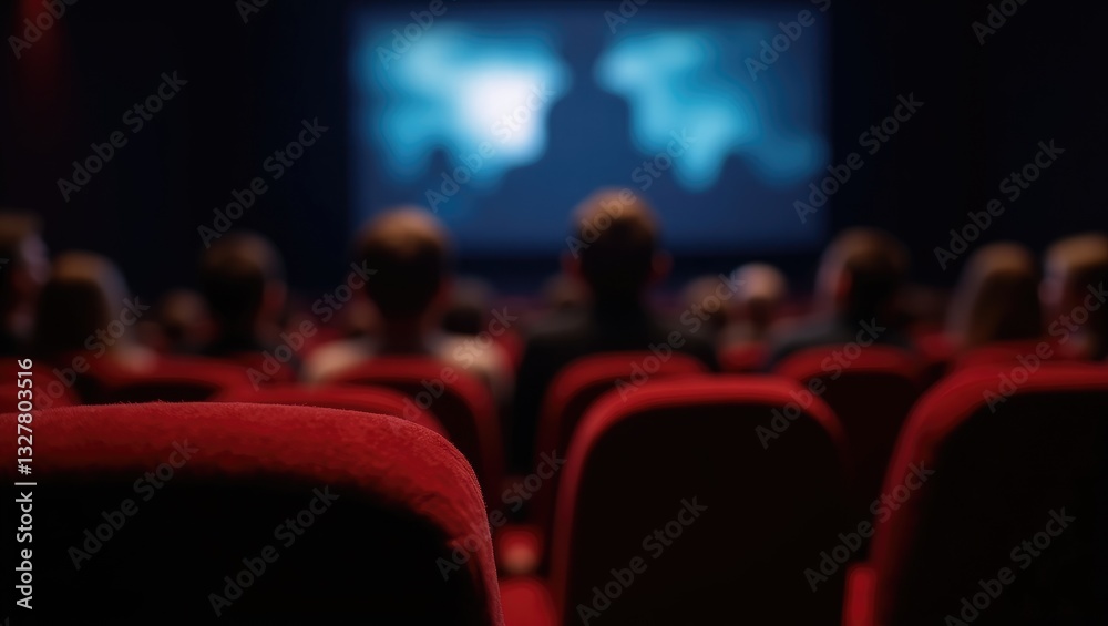 Background of a small movie theater. Audience seated in the dark. Background of a small movie theater. Audience seated in the dark.