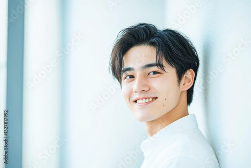Free Download Young Japanese Man with Smooth Skin and a Radiant Smile - GFXLoad