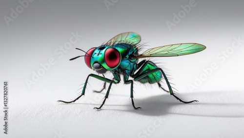 Fly on a light-colored background