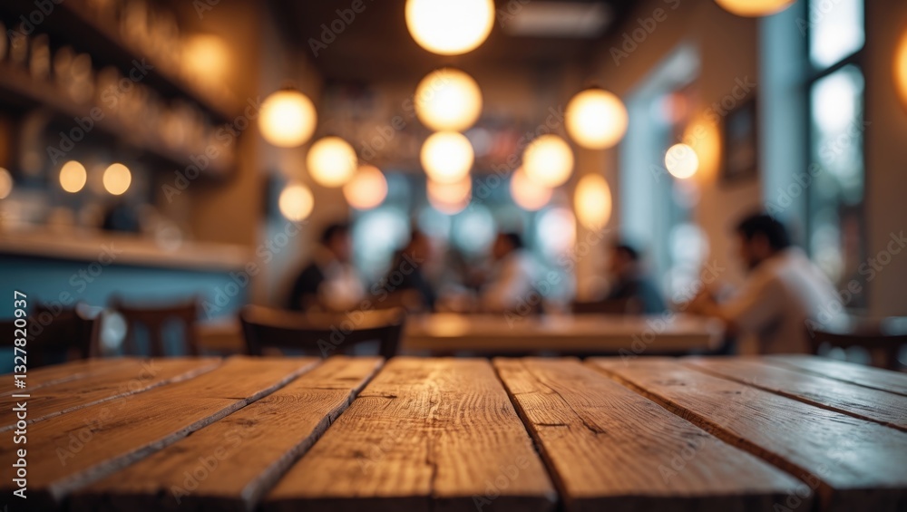 Wood table background, shelf in cafe shop, perspective of wood against a blurred cafe with bokeh lighting, table for product showcasing, empty wooden counter in a blurred white room for mockup, ban... Wood table background, shelf in cafe shop, perspective of wood against a blurred cafe with bokeh lighting, table for product showcasing, empty wooden counter in a blurred white room for mockup, ban...