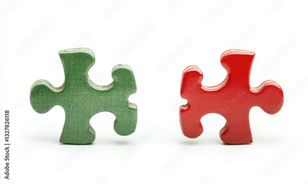 Jigsaw puzzle on a white background