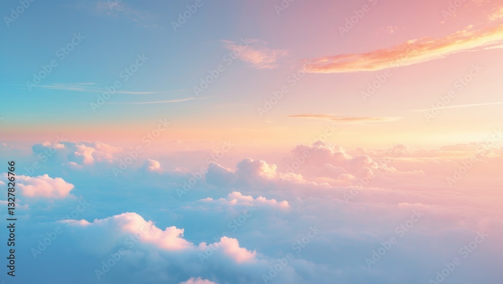Beautiful luxury soft gradient orange gold clouds illuminated by sunlight in the blue sky, ideal for a background. Beautiful luxury soft gradient orange gold clouds illuminated by sunlight in the blue sky, ideal for a background.