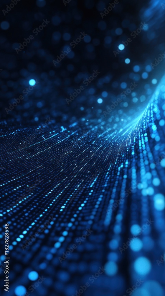 custom made wallpaper toronto digitalAbstract blue light trails with glowing particles in motion