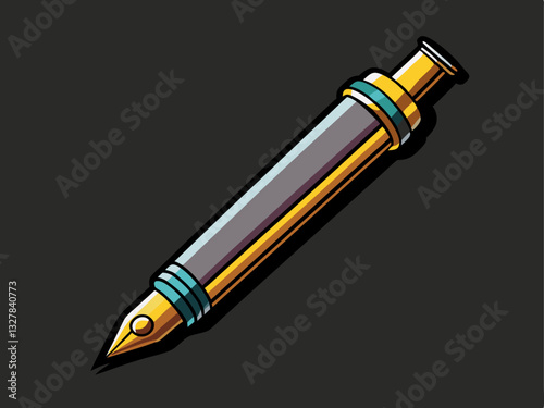 fine liner pen with its cap removed, revealing a sharp tip, on a deep black background.