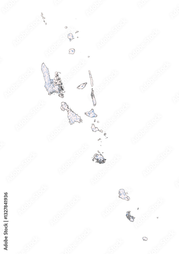 vector map of highways and buildings in the country of vanuatu vector map of highways and buildings in the country of vanuatu