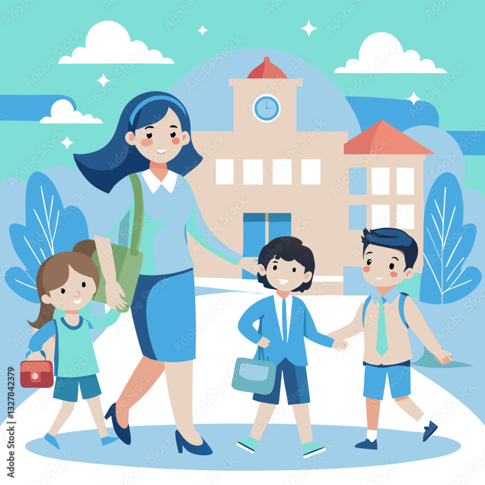 Family loading luggage into a car, illustrating travel and adventure memories. Family loading luggage into a car, illustrating travel and adventure memories.