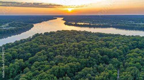 Obraz na płótnie Scenic River Trails Inviting Outdoor Enthusiasts w salonie