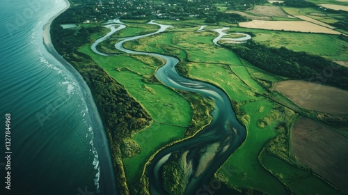 Serene River Views Amidst Diverse Terrains