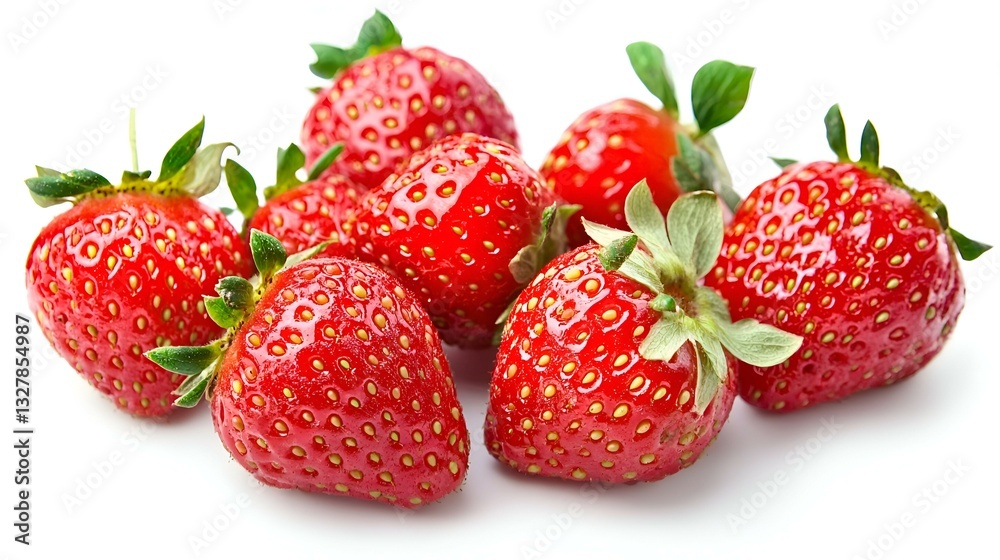 Fresh Strawberries Isolated on White Background Fresh Strawberries Isolated on White Background