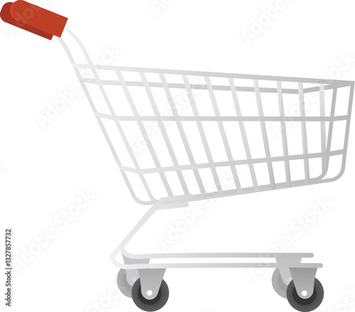 Gradient style vector shopping trolley design from container.