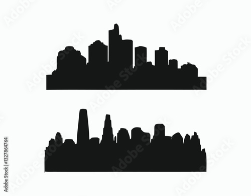Minimalist City Silhouette Vector Template
