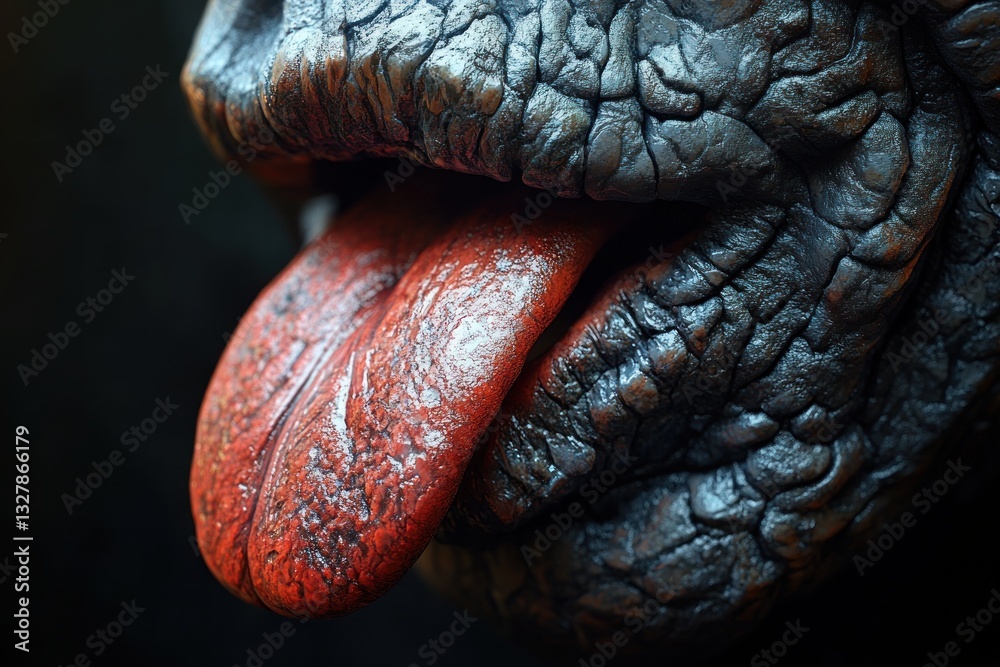 Close Up of Human Tongue with Detail and Texture of Young Woman Close Up of Human Tongue with Detail and Texture of Young Woman