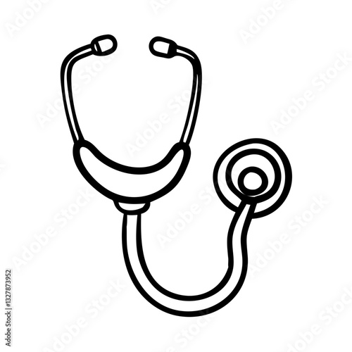 Stethoscope icon symbolizing healthcare, medical profession concept