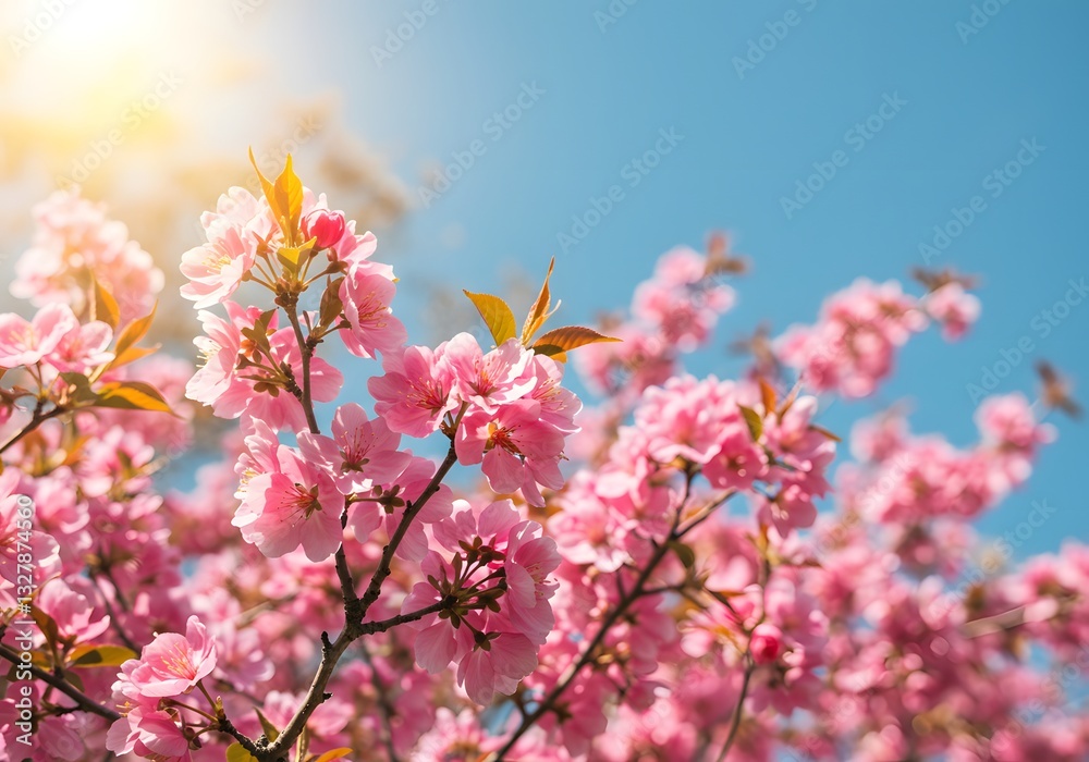 A graceful orchard unfolds, cradling spring’s promise of pure delight A graceful orchard unfolds, cradling spring’s promise of pure delight