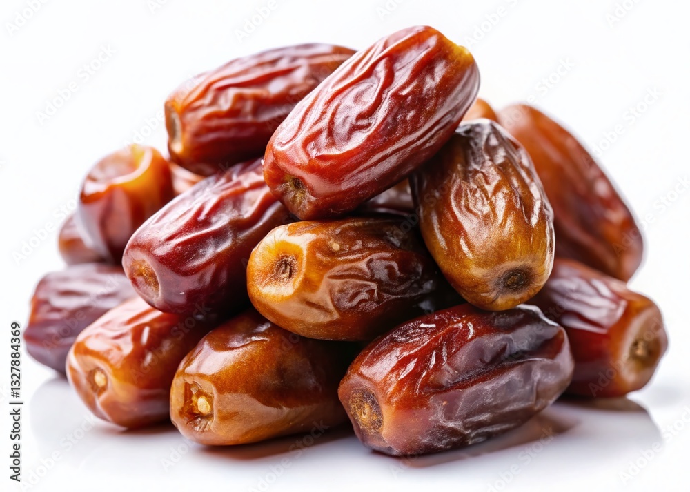 Juicy Dates Isolated on White Background - Perfect for Food Blogs and Recipes Juicy Dates Isolated on White Background - Perfect for Food Blogs and Recipes