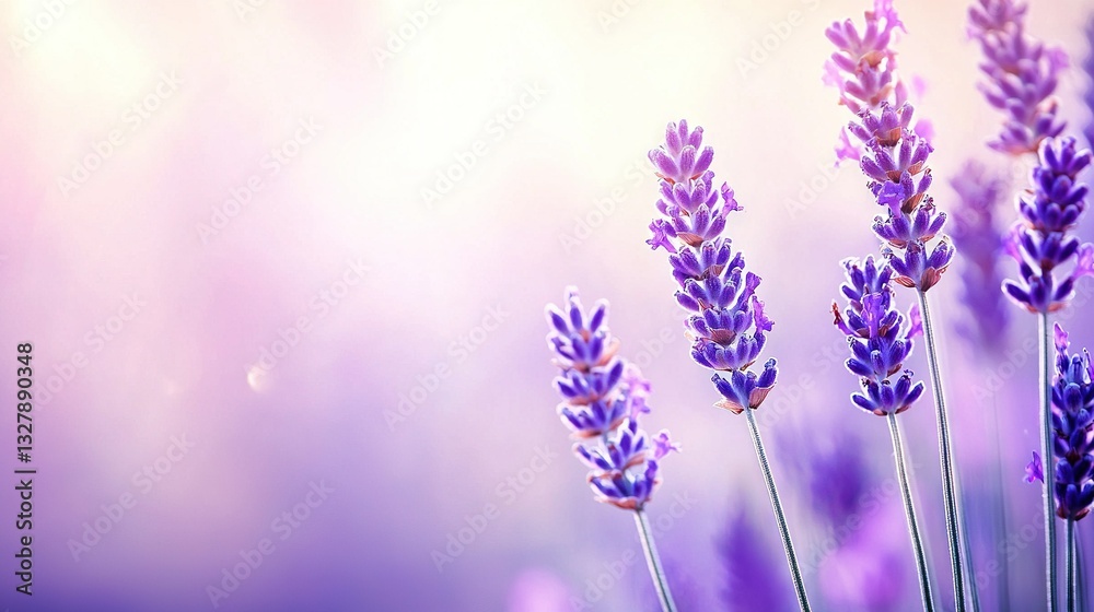 Obraz premium A macro shot of numerous blooms, with sharp flower focus and a hazy backdrop