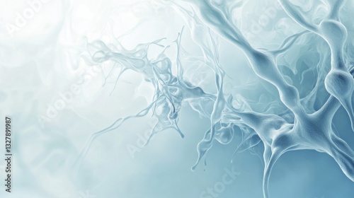 Detailed Microscopic View of Interconnected Neuron Network