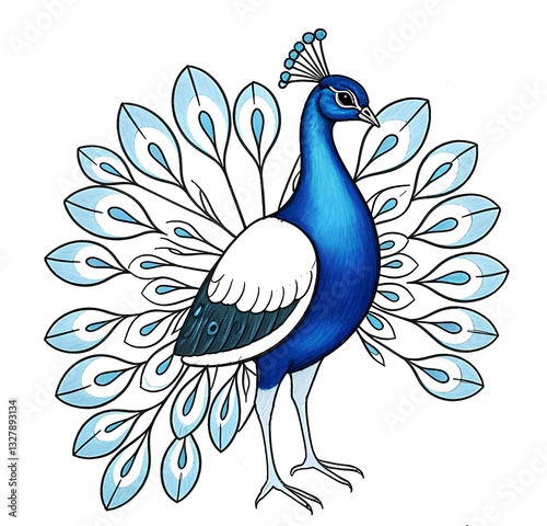 peacock vector illustration pattern 