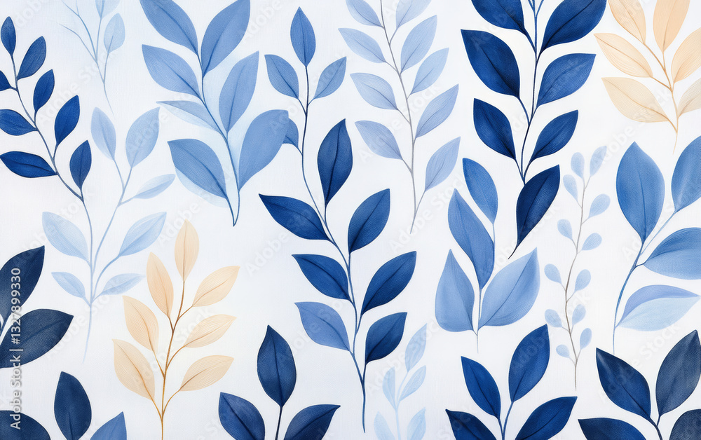Fototapeta premium Retro style floral texture art background 