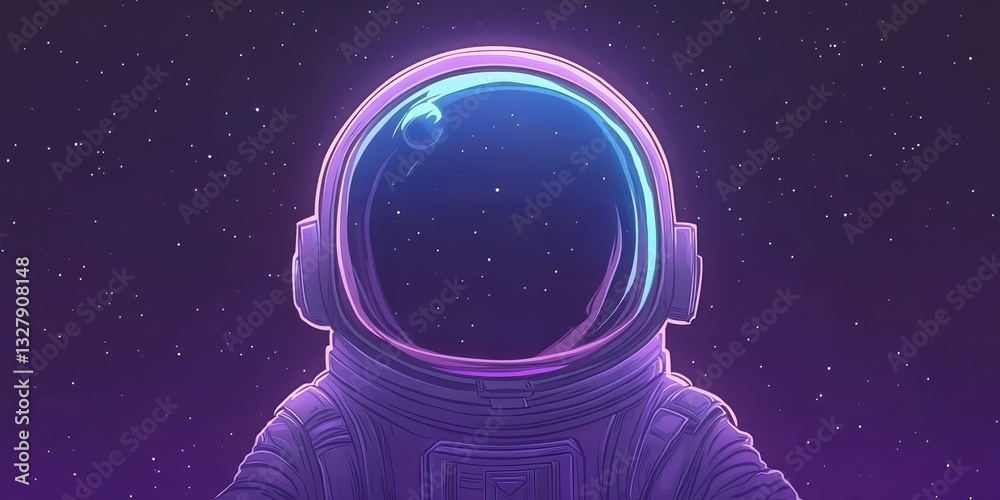 An astronaut floating in outer space amidst many bright stars