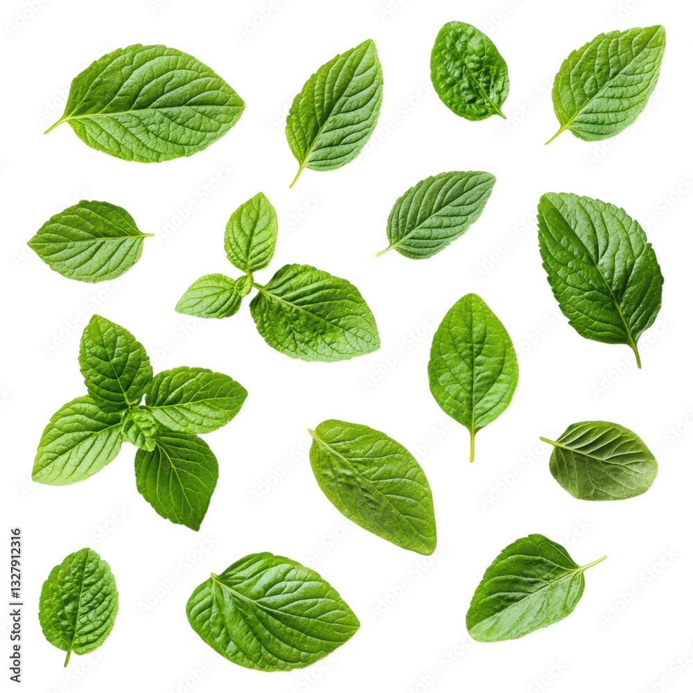 Fresh Oregano Leaves for Culinary Use with Vibrant Green Texture and Detail, isolated on transparent background. Fresh Oregano Leaves for Culinary Use with Vibrant Green Texture and Detail, isolated on transparent background.