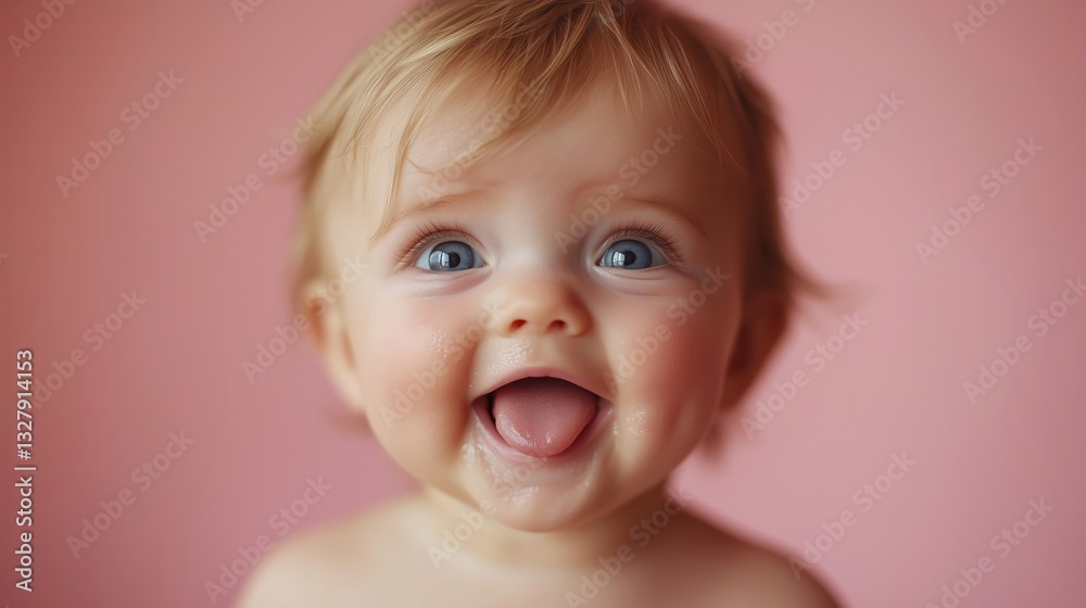 Joyful Baby Smile and Happy Expression Joyful Baby Smile and Happy Expression