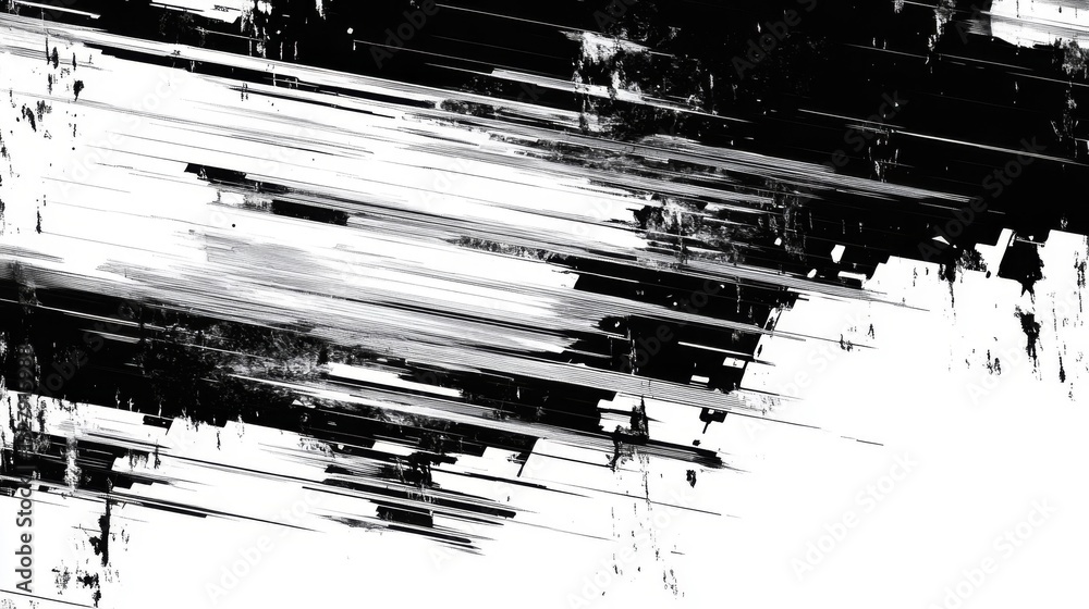 Fototapeta premium Abstract Black And White Brush Stroke Texture Background