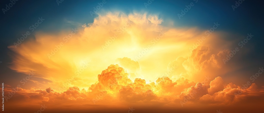 Fiery Sunset: A Celestial Canvas of Golden Hues Fiery Sunset: A Celestial Canvas of Golden Hues