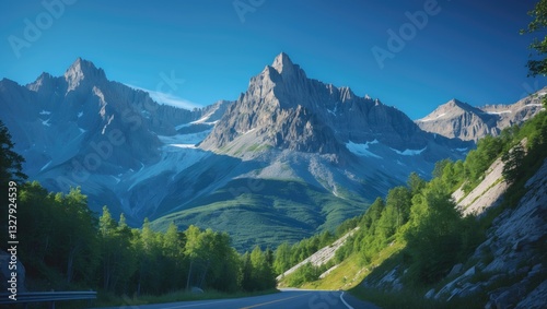 Stunning mountain scenery in Glacier National Park.