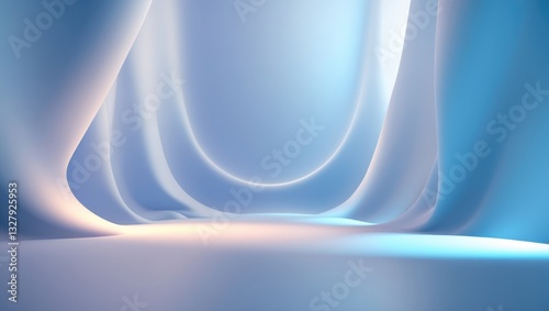 Empty studio gradient background for product display