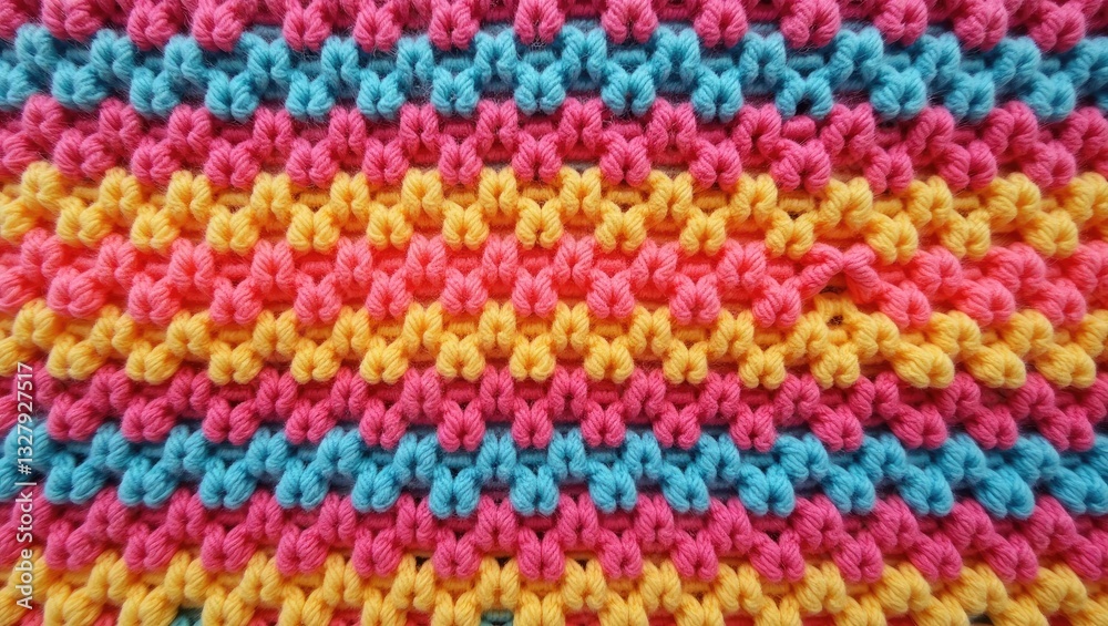 Seamless knitted texture. The design is crocheted using vibrant, multi-colored yarn. Motives. Seamless knitted texture. The design is crocheted using vibrant, multi-colored yarn. Motives.