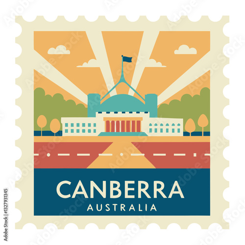 Australia Postage Stamp Souvenir Vector