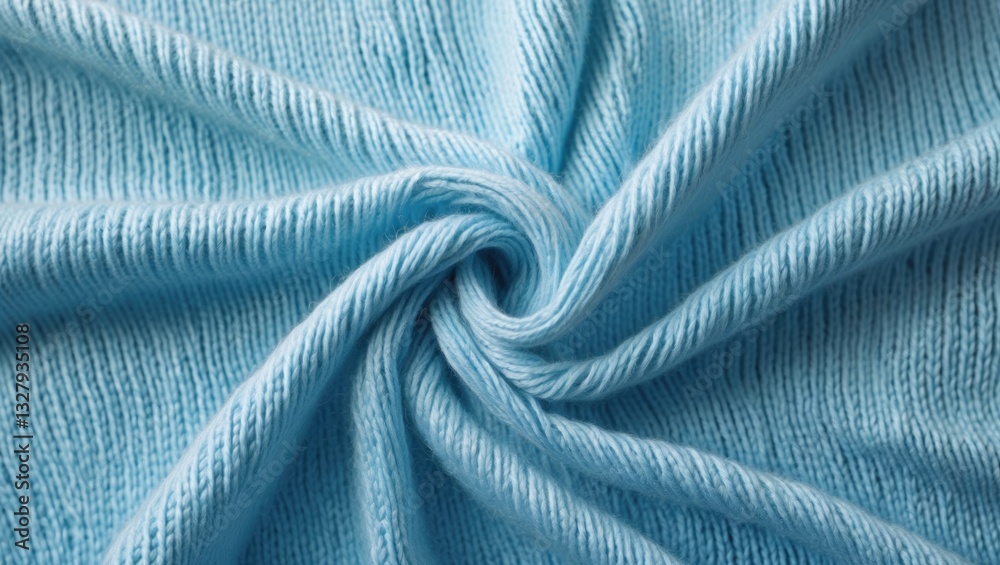 Close-up view of knitted wool fabric composed of yarn. Pastel blue color knitwear texture. Abstract knitted jersey backdrop. Fabric abstract background, wallpaper. Close-up view of knitted wool fabric composed of yarn. Pastel blue color knitwear texture. Abstract knitted jersey backdrop. Fabric abstract background, wallpaper.