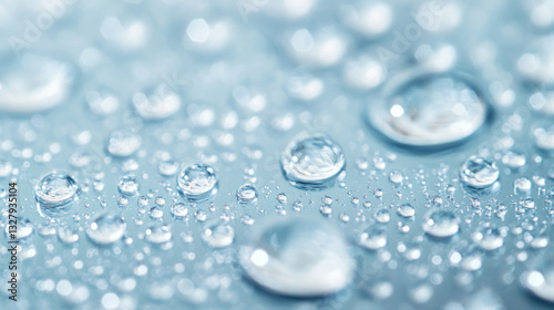 Wallpaper Mural water droplets on blue surface Torontodigital.ca