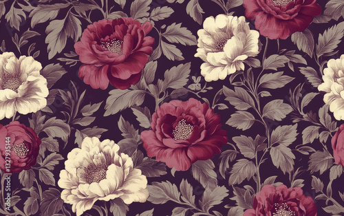 Wallpaper Mural  Vintage floral texture art background
 Torontodigital.ca